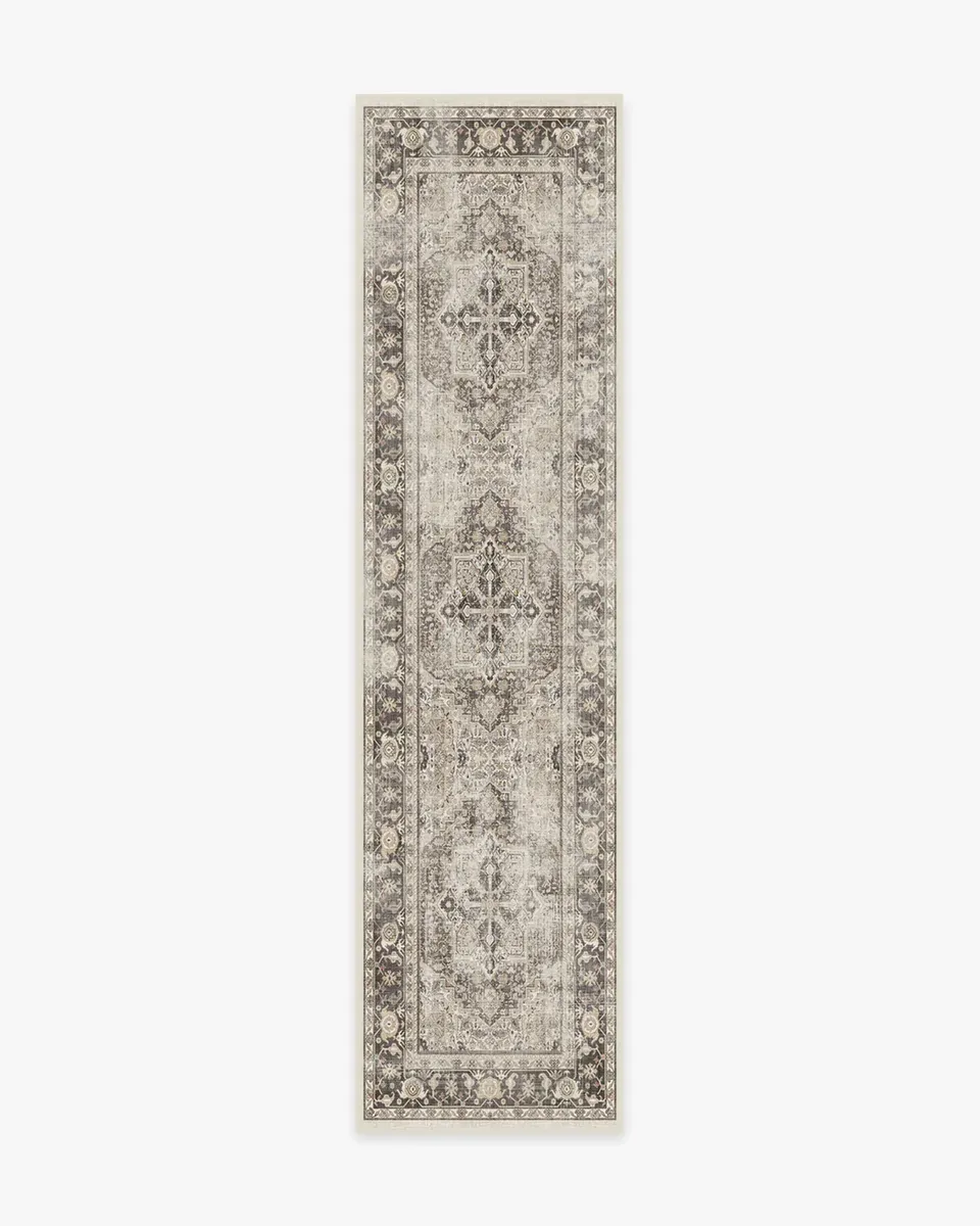 Ruggable Vintage Kamran Hazel Flatwoven Rug with standard pad, 3' x 10'