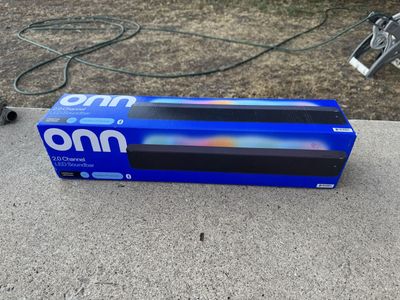 New ONN 2.0 Channel LED Soundbar with Multi-Color Lighting and Bluetooth 20 inches