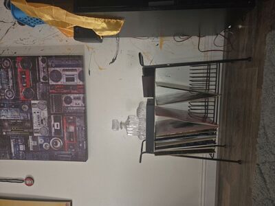 vintage record holder/storage table