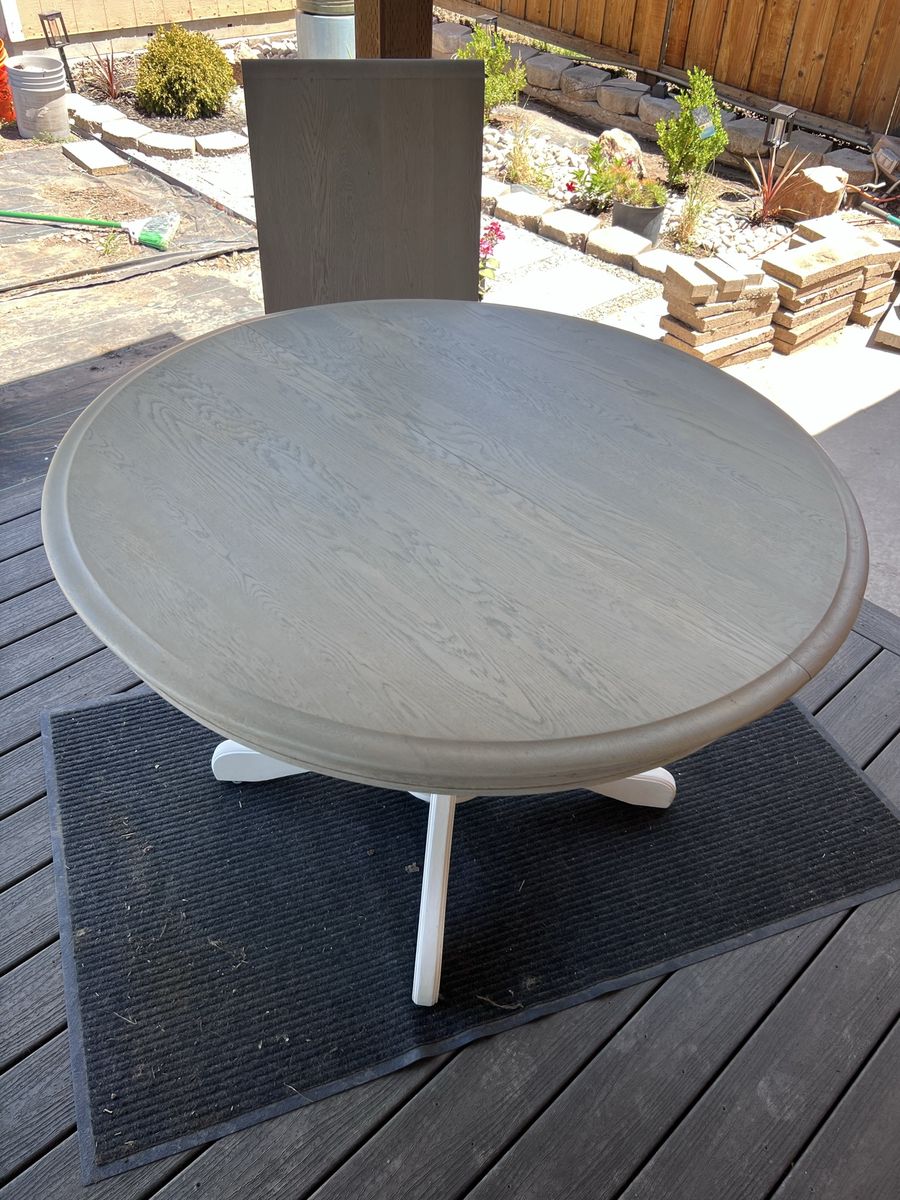 Solid wood table with leaf