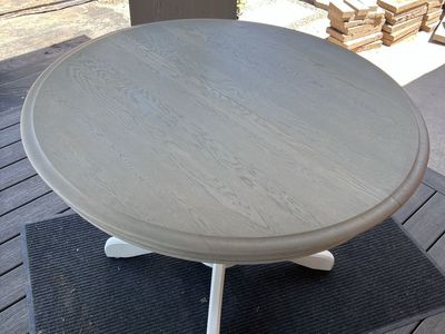 Solid wood table with leaf