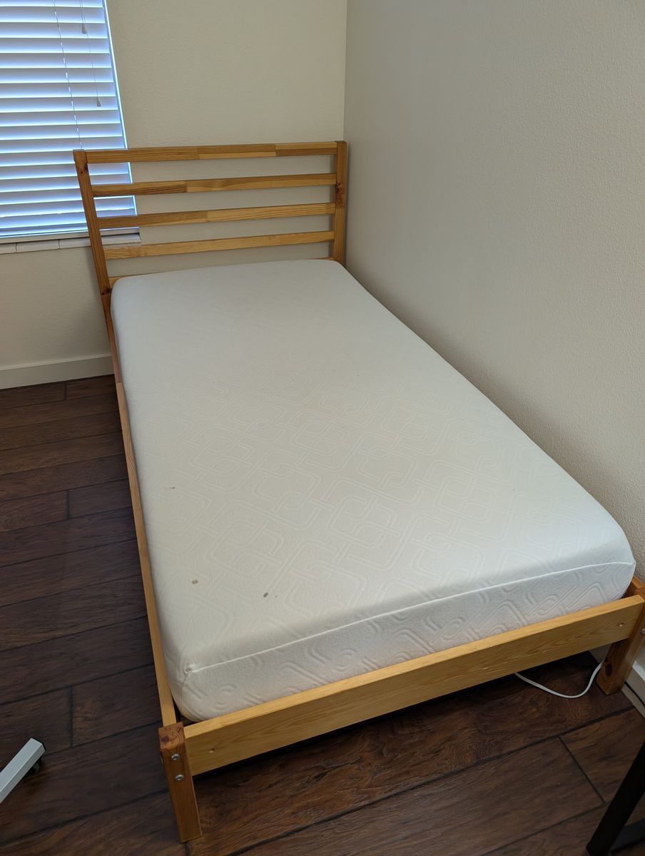 Free twin mattress (frame not included)