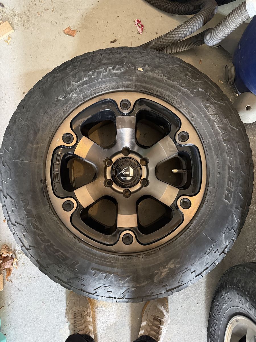 265/70r17 Nitto All Terrain With Fuel Wheels