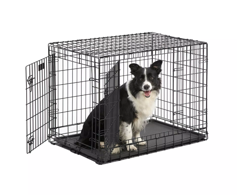 Dog kennel (double-wire-door crate)