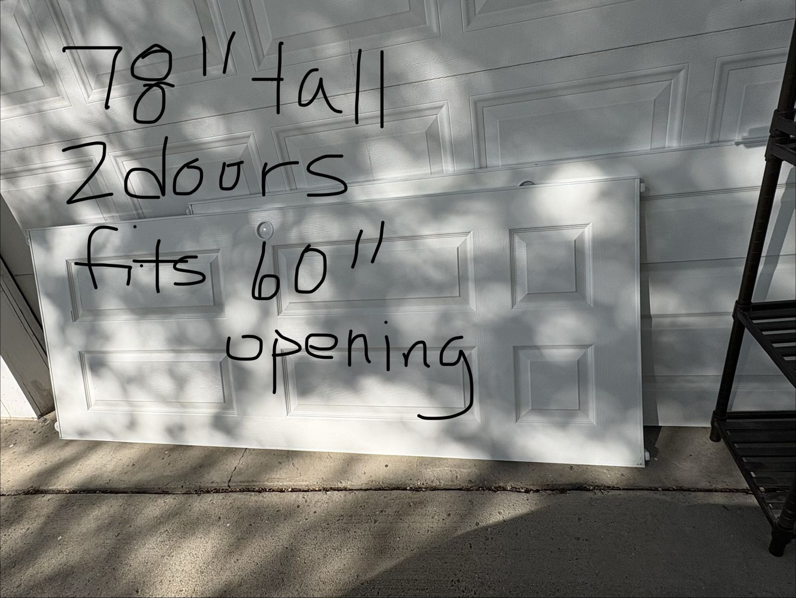 Closet doors FREE 78" Tall  Fits 60" Opening