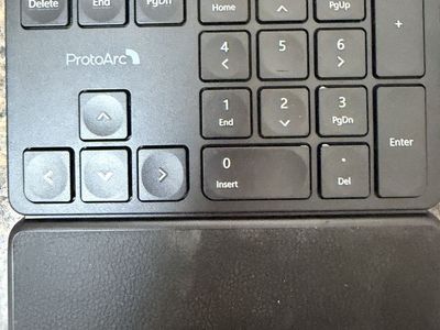 ProtoArc EKM04 Wireless Ergonomic Keyboard with Integrated Wrist Rest Black