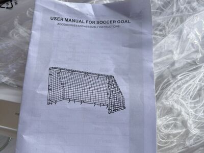 12 x 6 FT Soccer Goal for Backyard, White