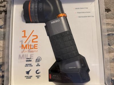 NEBO Luxtreme Rechargeable Spotlight 1/2 mile light beam