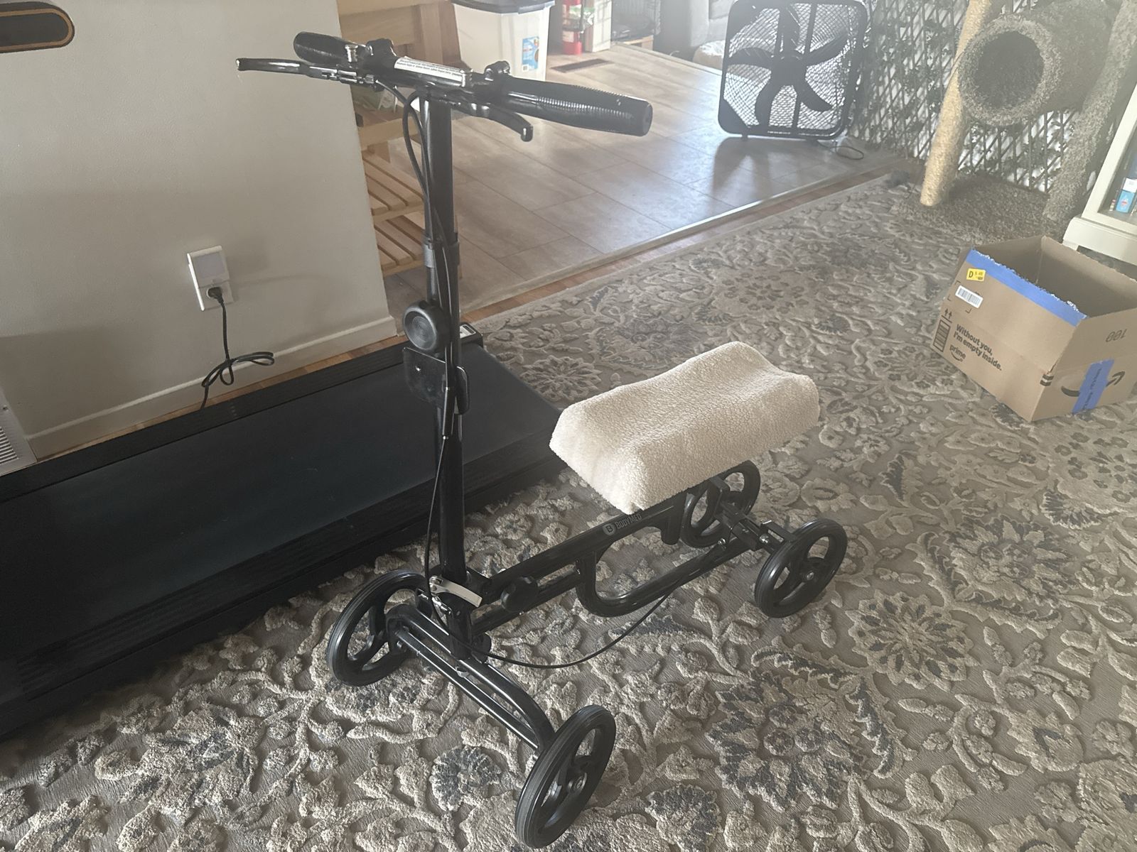 BodyMed Foldable Knee Walker Scooter with Padded Cushion