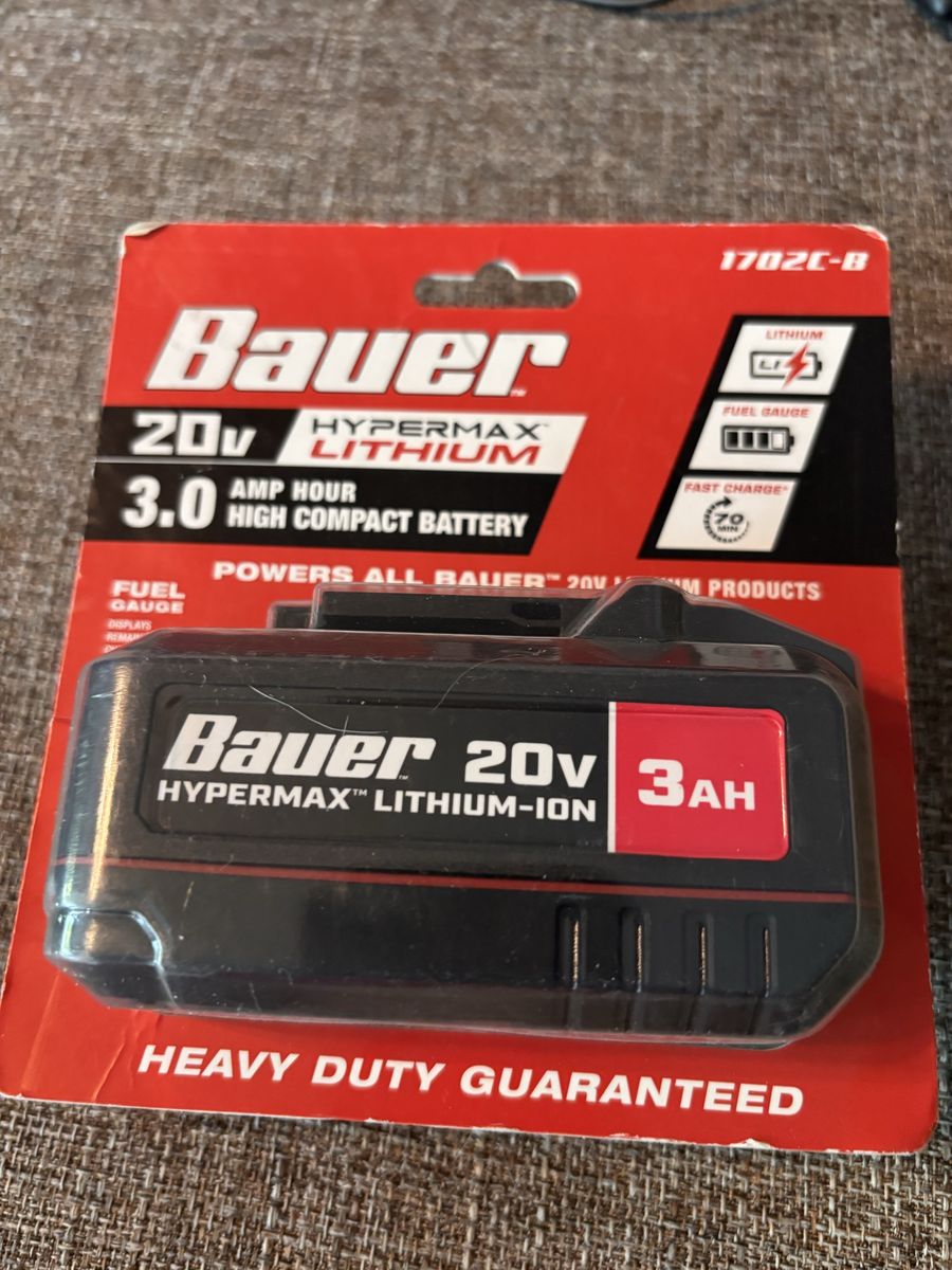 Bauer 20V HYPERMAX Lithium-Ion 3.0Ah High Impact Battery 1702C-B - New
