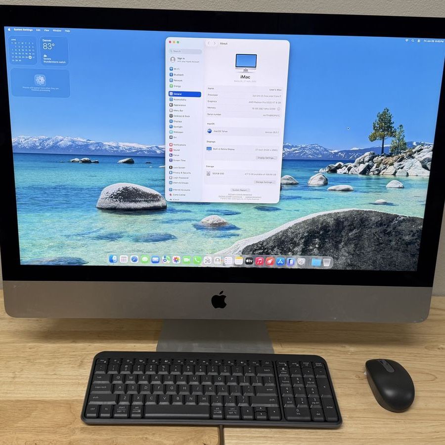 2020 iMac 27” 5K i7/16GB/500GB SSD Tahoe