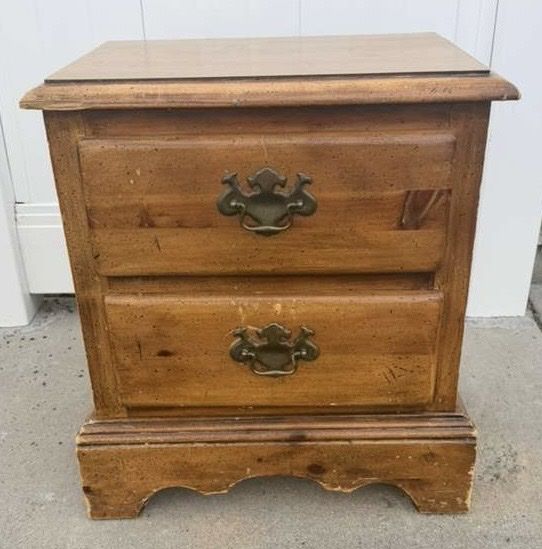 Wood nightstand