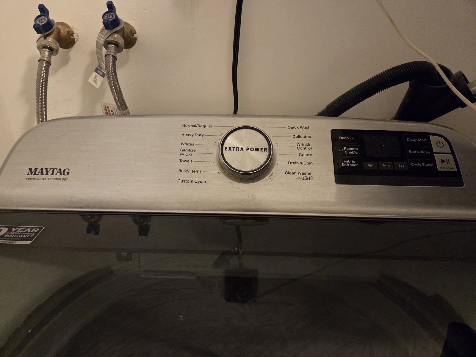 Maytag Commercial Technology Top Load Washing Machine with Extra Power - White