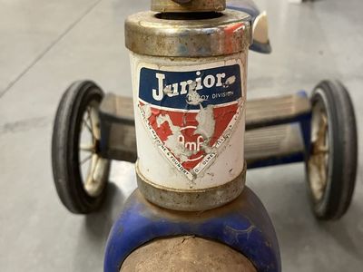 Vintage 1970 AMF Junior Blue & White Tricycle - Large Style Retro Ride