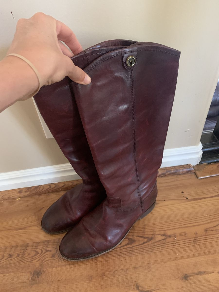 Frye tall boots (wine color)