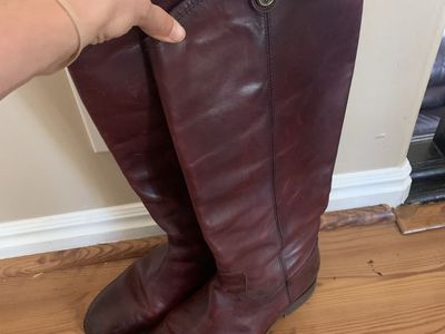 Frye tall boots (wine color)