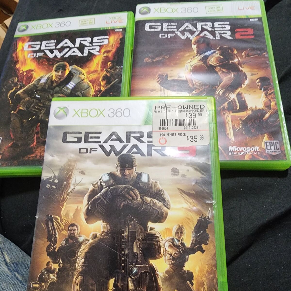 Xbox 360 Gears of War trilogy games