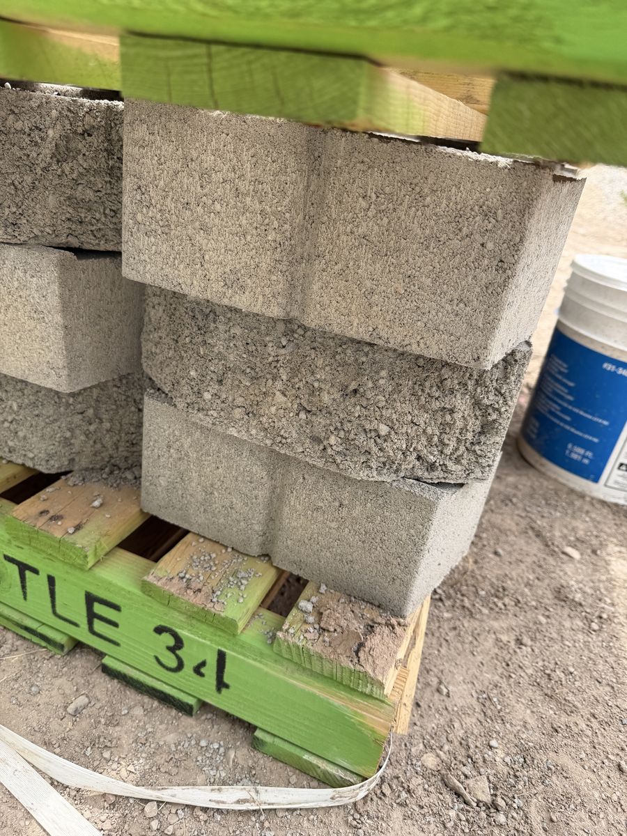 4 in. x 11.75 in. x 6.75 in. Pewter Concrete Retaining Wall Block