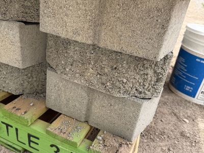 4 in. x 11.75 in. x 6.75 in. Pewter Concrete Retaining Wall Block