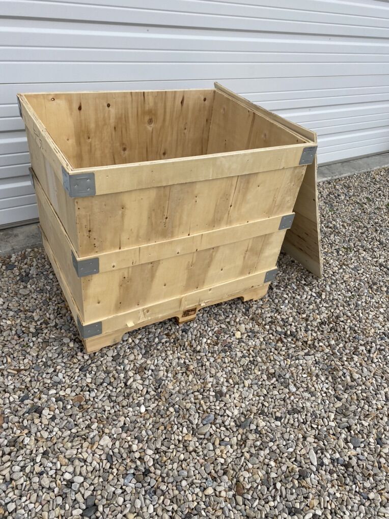 Large Wood Wooden Toy Tool Box Crate with Lid