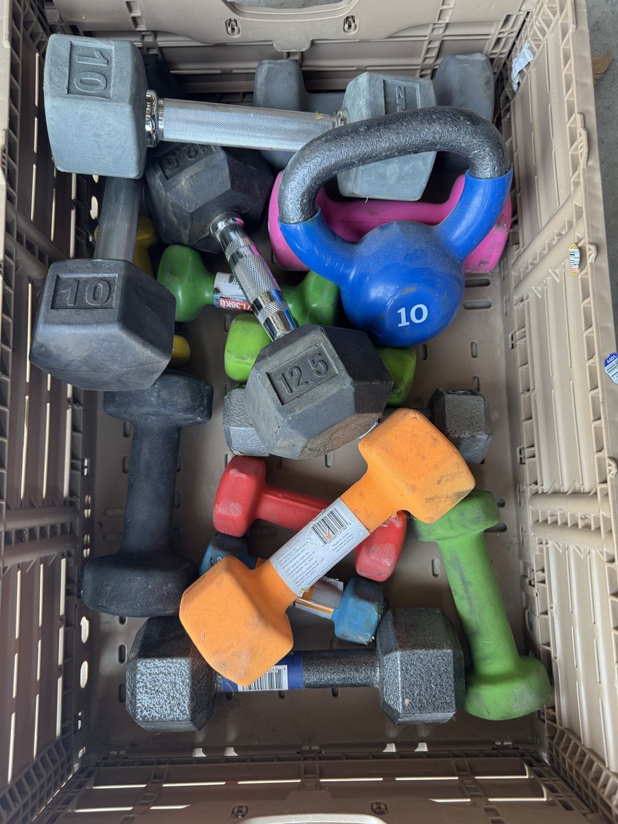  Dumbbells Weight 10 Lb, 15Lb & 12Lb.