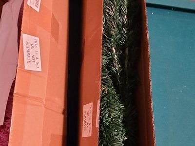 4 ft Half Christmas Tree for Wall Corner Green with Decorations