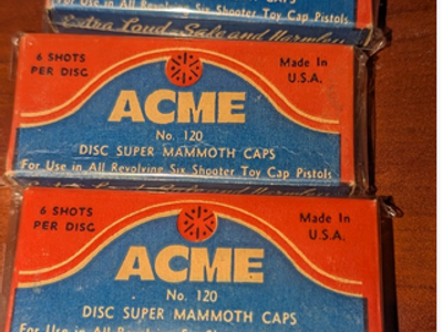 NOS Vintage 1950’S Original Acme Disc Super Caps 5 Filled Boxes Kept In Sc