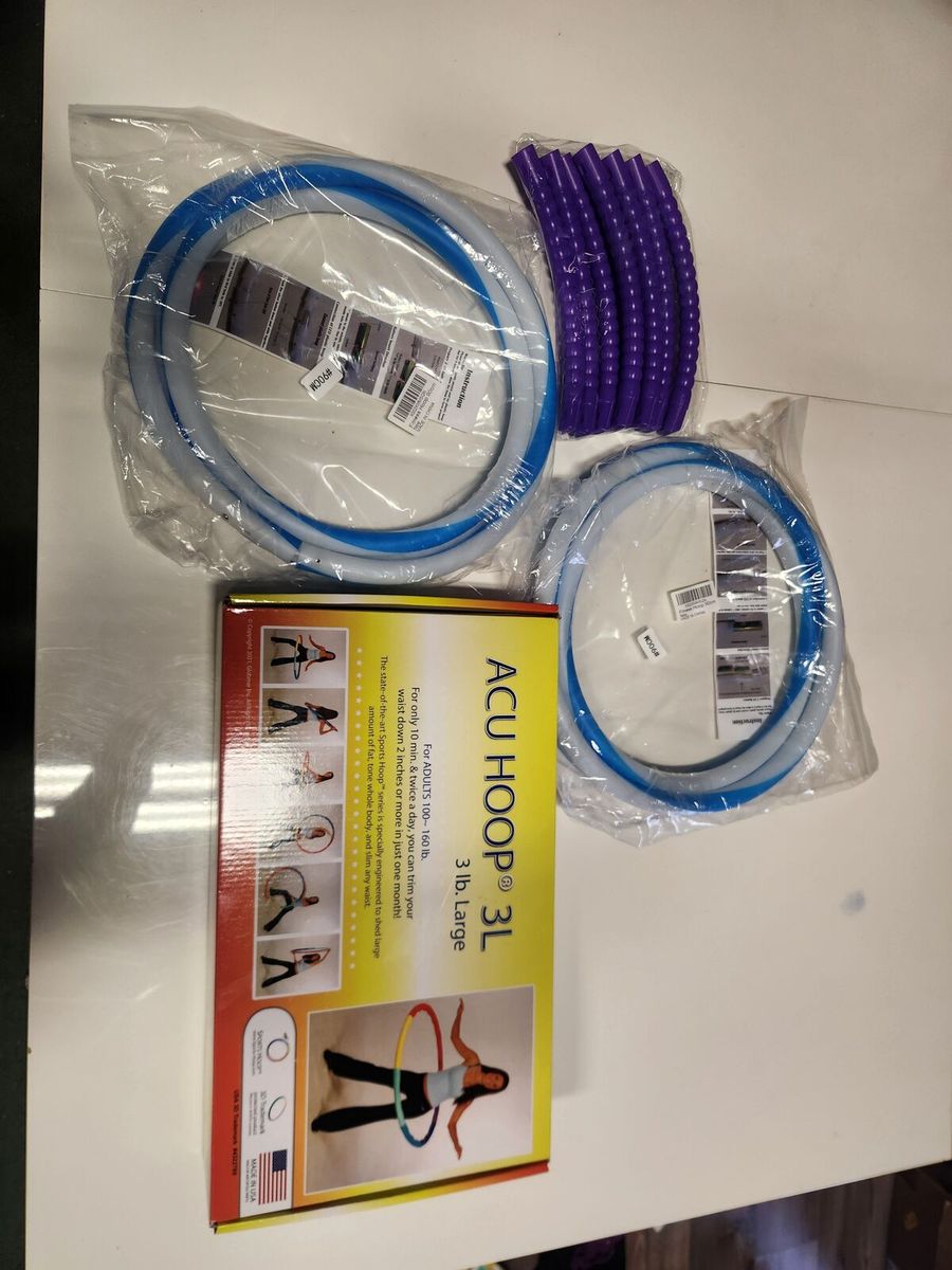 Hula Hoop Fitness Bundle – Weighted 3LB ACU Hoop + 3 More – New – $30
