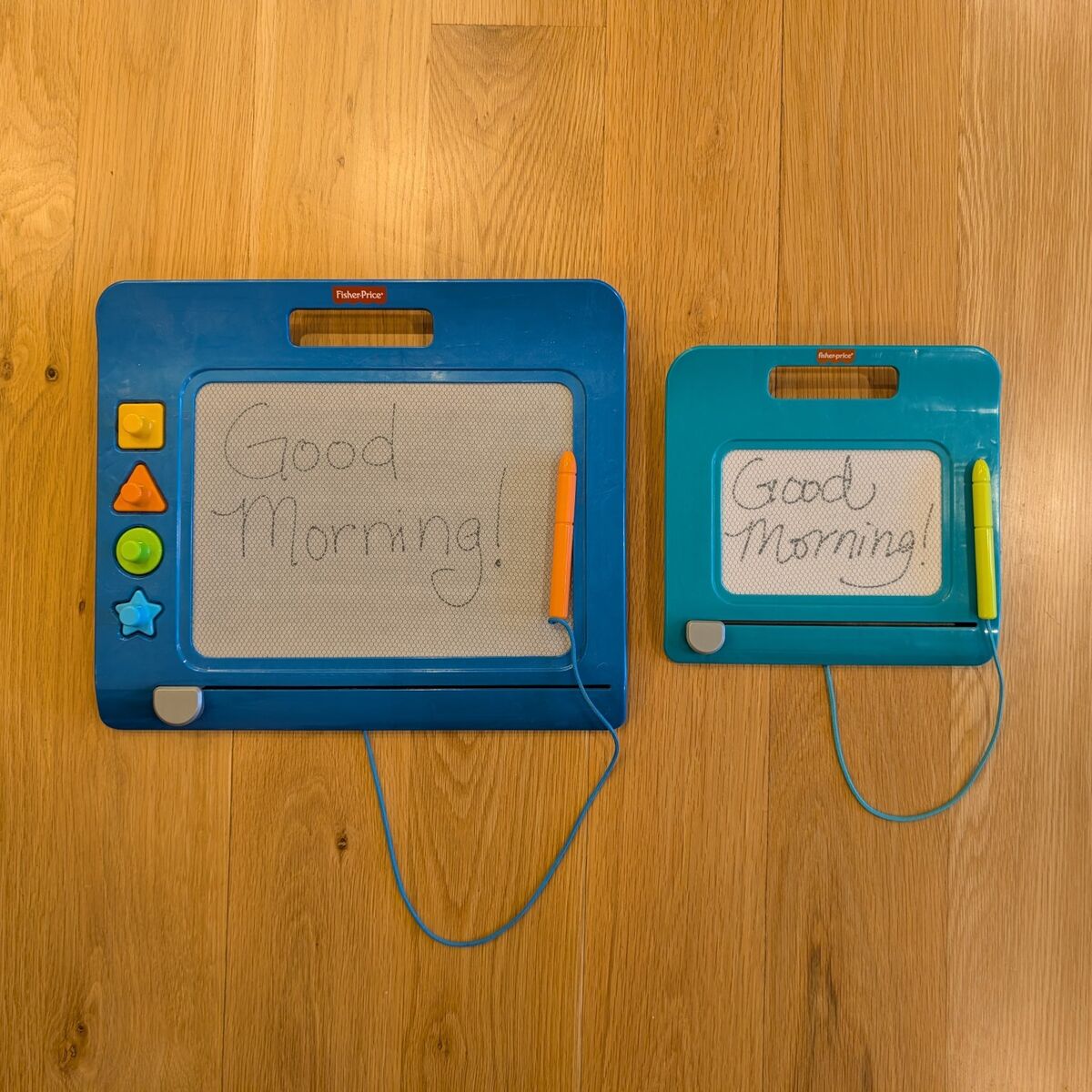 Two Fisher Price Doodle Pro Write On Tablets