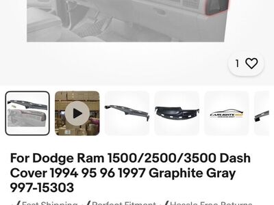 For Dodge Ram 1500/2500/3500 Dash Cover 94-97