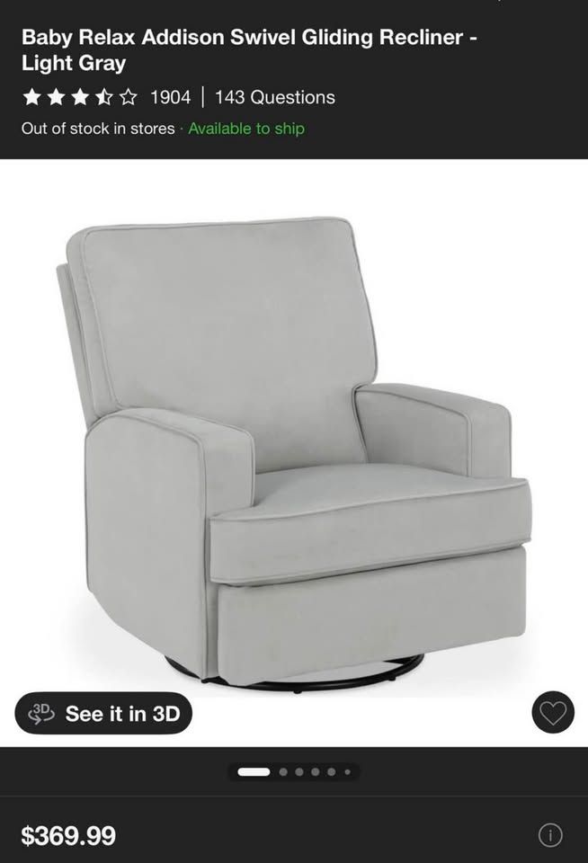 Swivel gliding recliner