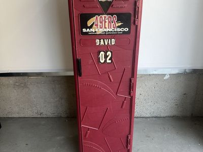 San Francisco 49ers Locker Storage Cabinet - Personalized with "David 02"