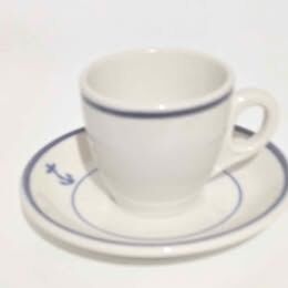 USN WARDROOM OFFICERS CUP AND SAUCER WW11