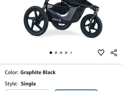 BOB Gear Revolution Flex 3.0 Jogging Stroller - Graphite Black - Single, All-Terrain