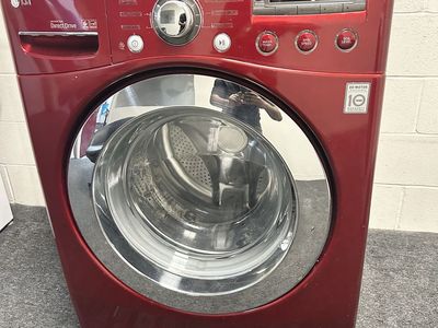 Red Lg washing machine