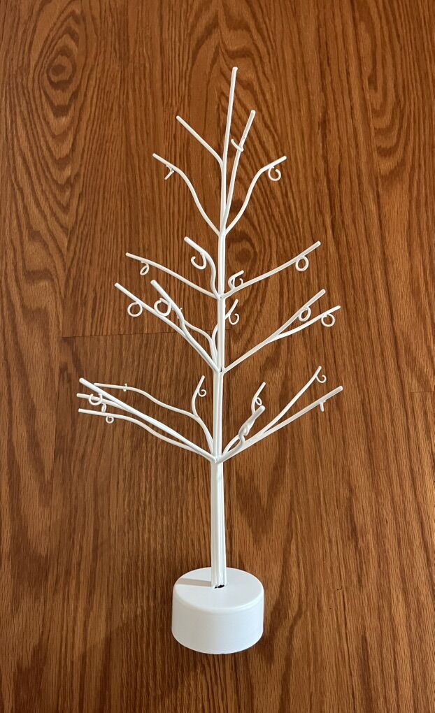 White Rod Jewelry Tree/Mini Decor Holder/Display