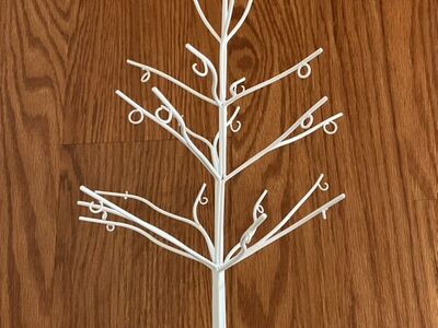 White Rod Jewelry Tree/Mini Decor Holder/Display
