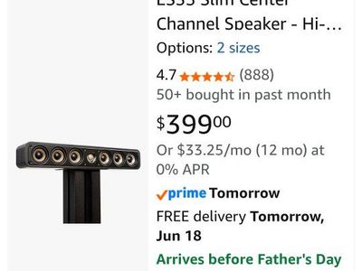 Polk Signature Elite ES35 Slim Center Channel Speaker
