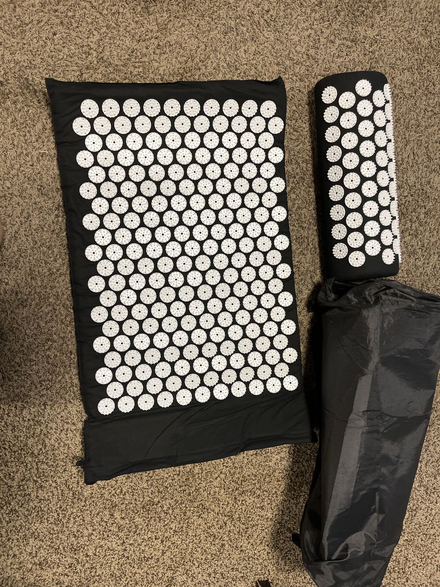 Acupressure Mat and Pillow Set with Storage Bag