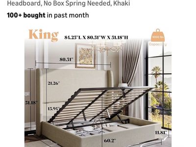 King Bed Frame-New In Box