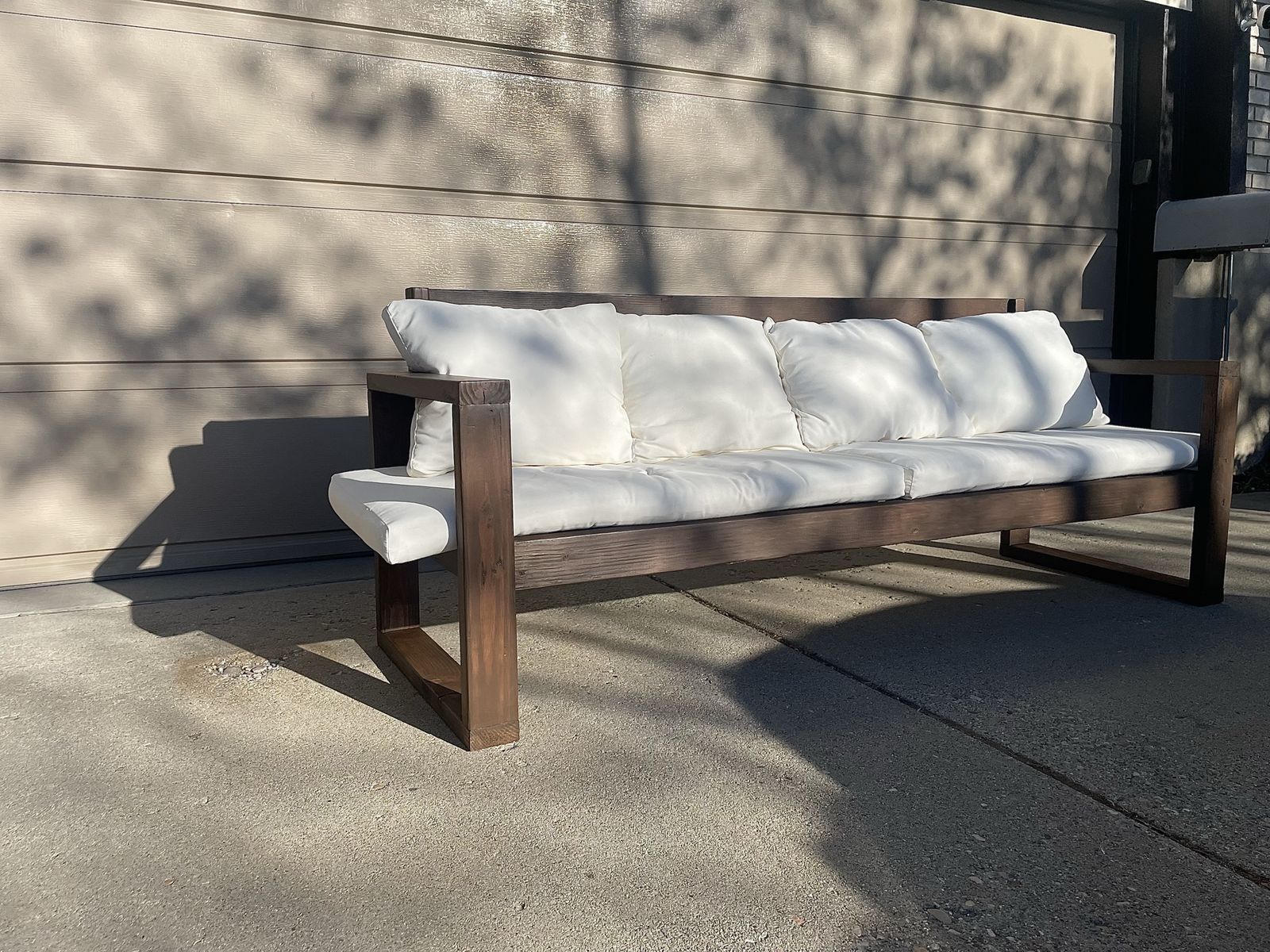 Custom Handmade Outdoor Bench – Solid Wood – Stained & Sealed