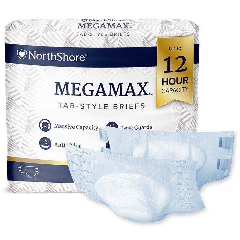 Northshore Megamax Adult Diapers Medium  Black