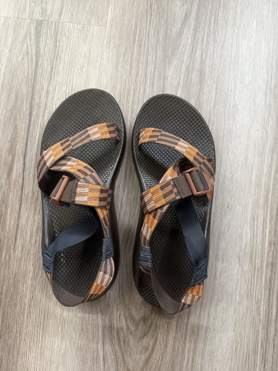 Chaco Men's Z/1 Classic Sport Sandals Size M10 Patterned Straps Brown Black