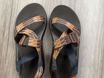 Chaco Men's Z/1 Classic Sport Sandals Size M10 Patterned Straps Brown Black