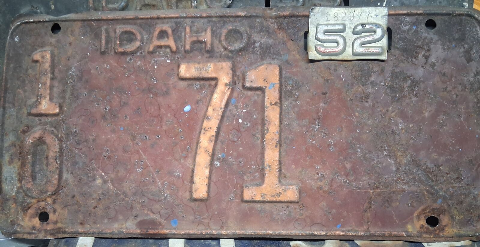 one single idaho plate