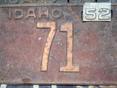 one single idaho plate