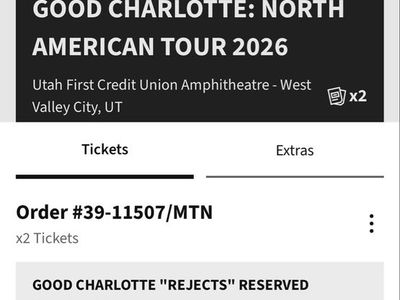 2 VIP Avenged Sevenfold & Good Charlotte Tickets - West Valley City, UT - Aug 25, 2026