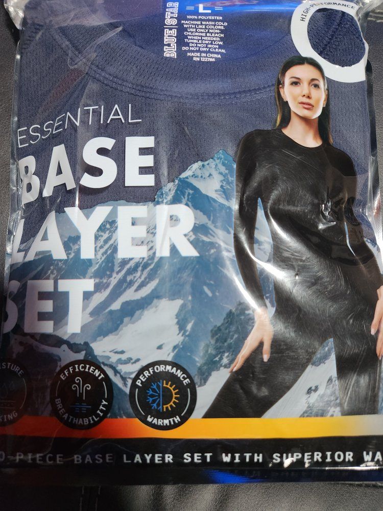 Blue Star Clothing Co Women's Essential Base Layer Set Size Large. New