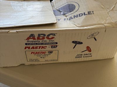 Plastic cap roofing nails