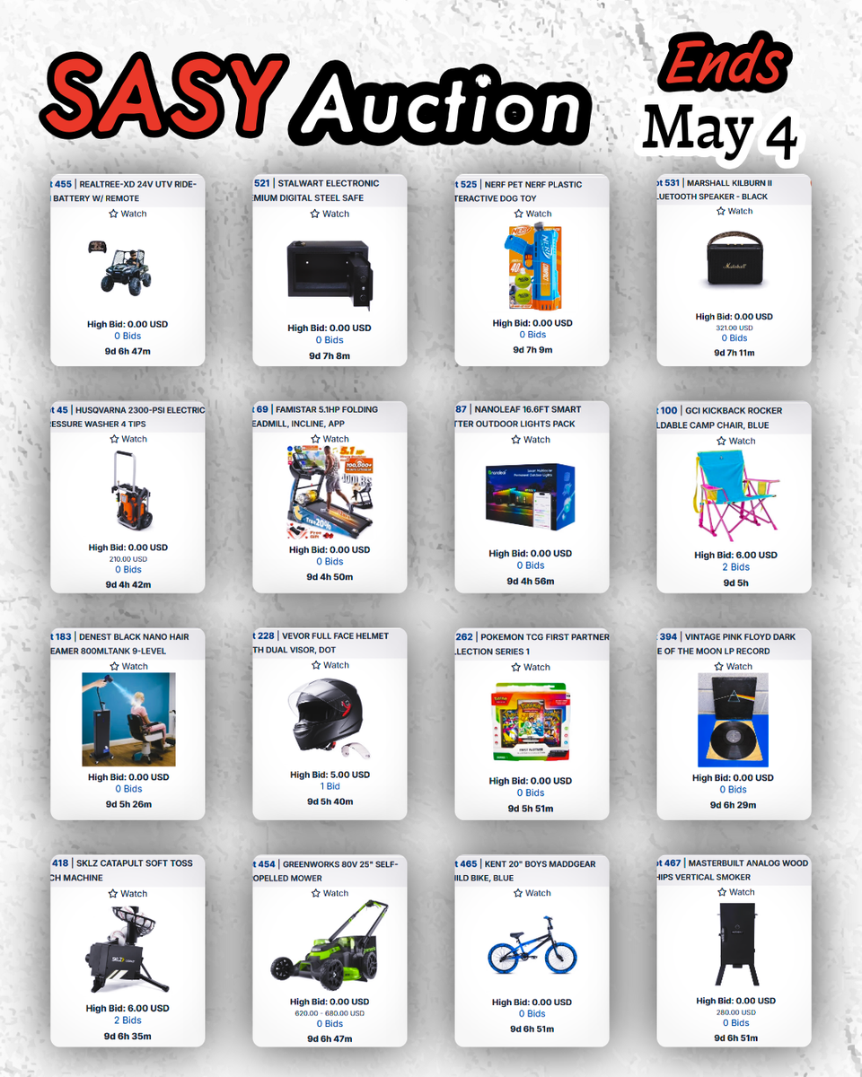 HUGE Online Auction: SASY Sweet Bids 4 Mom (New & Vintage!) Ends 5/4